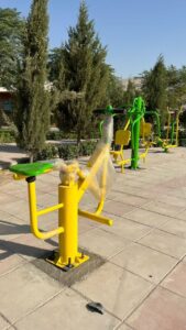 نصب دستگاهای وسایل ورزشی در بوستانهای صباشهر
