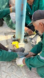 نصب دستگاهای وسایل ورزشی در بوستانهای صباشهر