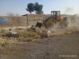 پاکسازی و ساماندهی نخالههای ساختمانی و زبالهها در صباشهر