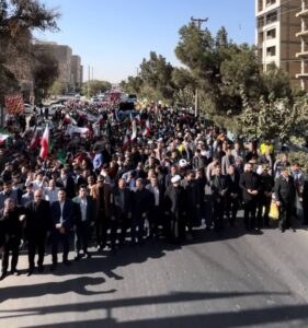 حضور گسترده مردم صباشهر و شاهد شهر در راهپیمایی یوم الله ۱۳ آبان