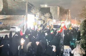 هجدهمین شب تجمع مردمی در میدان نماز صباشهر، پرشور تر از همیشه