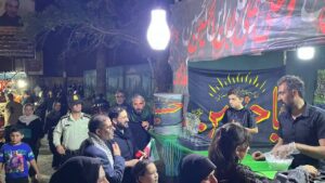 بازدید رییس کلانتری ۲۲صباشهر از موکبهای پذیرایی سطح صباشهر