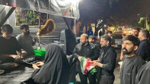 بازدید رییس کلانتری ۲۲صباشهر از موکبهای پذیرایی سطح صباشهر