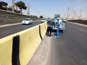 رنگآمیزی بیش از ده هزار متر مربع نیوجرسی محور آدران شهریار