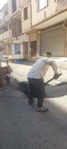 اجرای عملیات لکهگیری آسفالت در خیابان بصیرت صباشهر