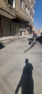 اجرای عملیات لکهگیری آسفالت در خیابان بصیرت صباشهر