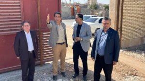 بازدید اعضای شورای اسلامی و شهردار صباشهر از پروژه زمین چمن مصنوعی شهرک آسمان